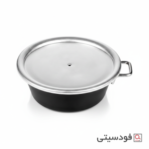 قابلمه دو پرسی دو رو تفلون 18 سانتی متری با درب
