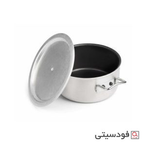 قابلمه تفلون آلومینیومی دسته دار با درب